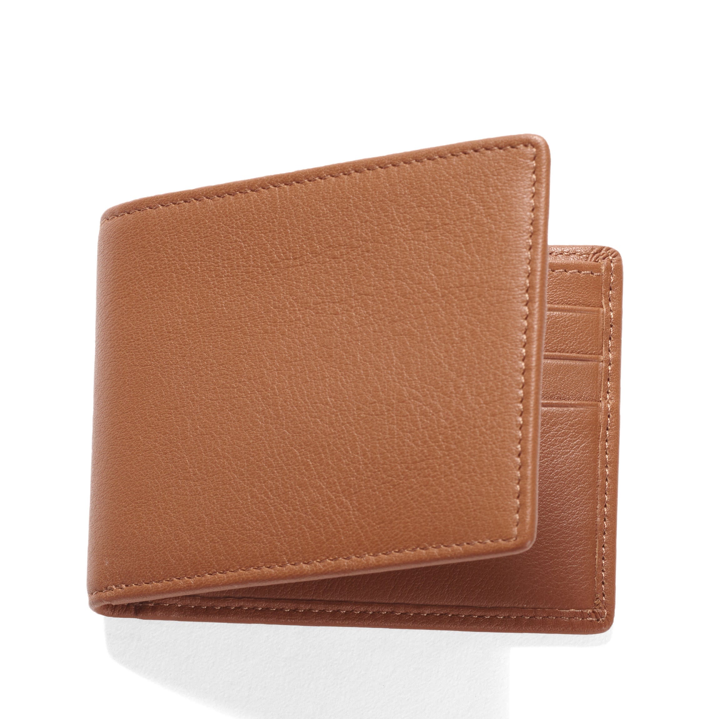 TnW Men's Artificial Leather Bi-Fold Wallet - Tan Color, 6 Pockets With Coin Pouch - View #5