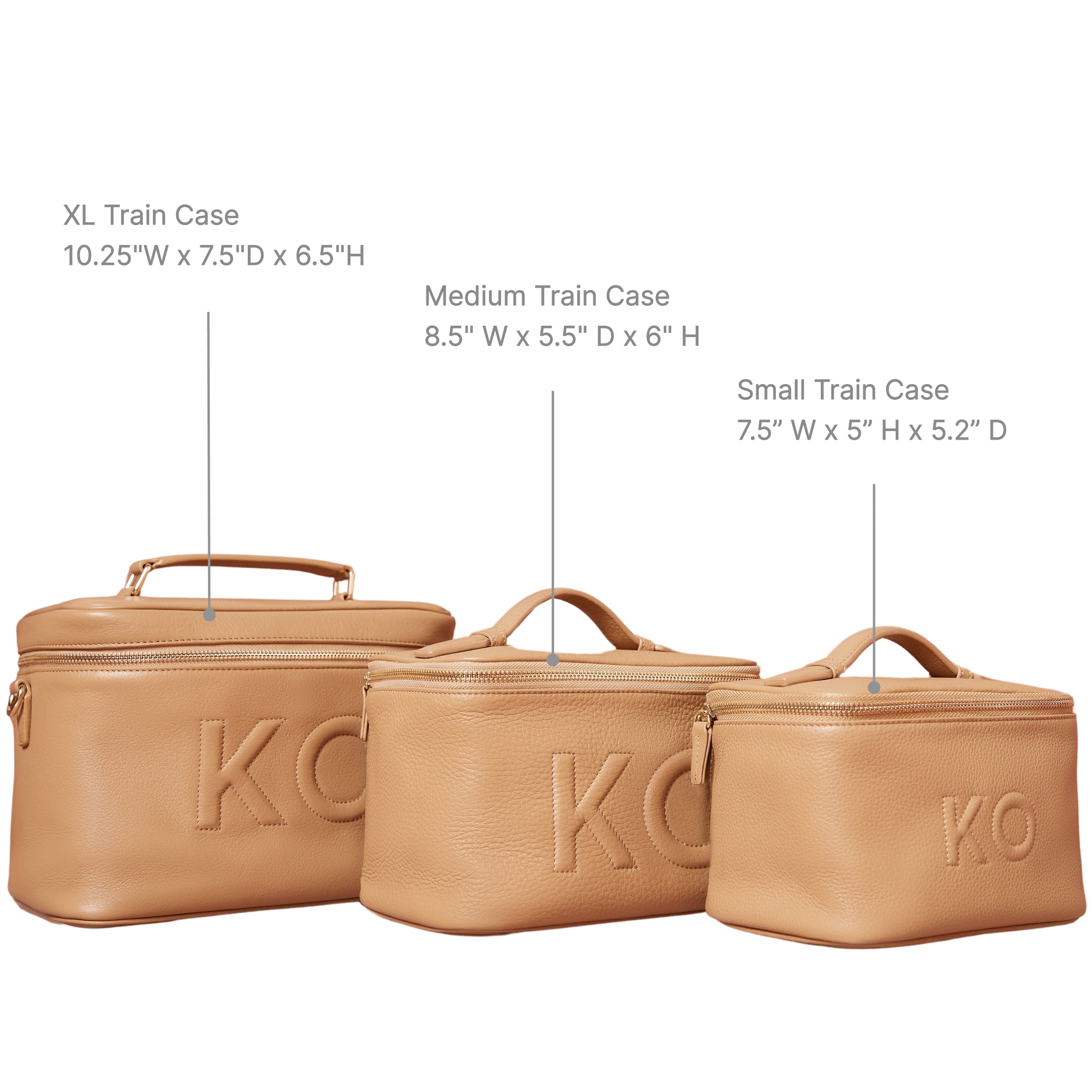 best train toiletries bag for traveling Leather Medium Train Case - Fit Travel-Sized Makeup, Toiletries, Water-Resistant Lining - Saddle Brown
