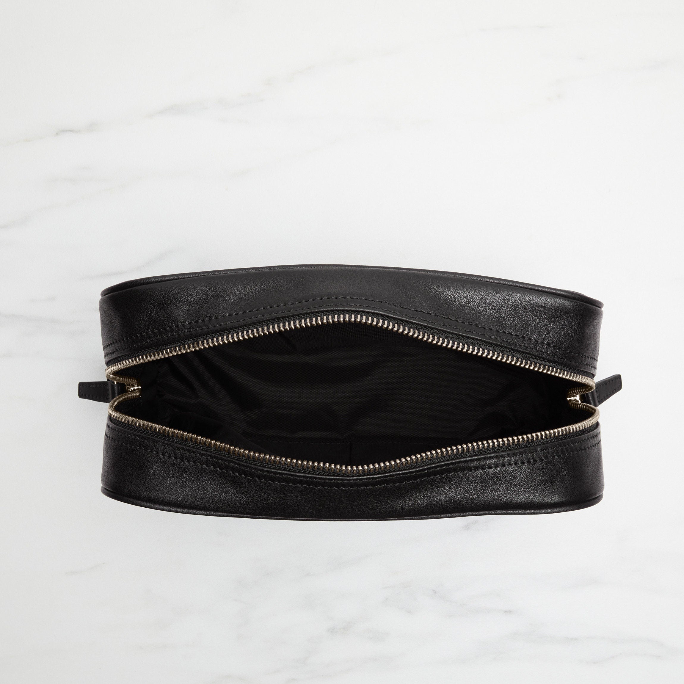 Top Zip Toiletry Bag | Full grain leather, essential travel