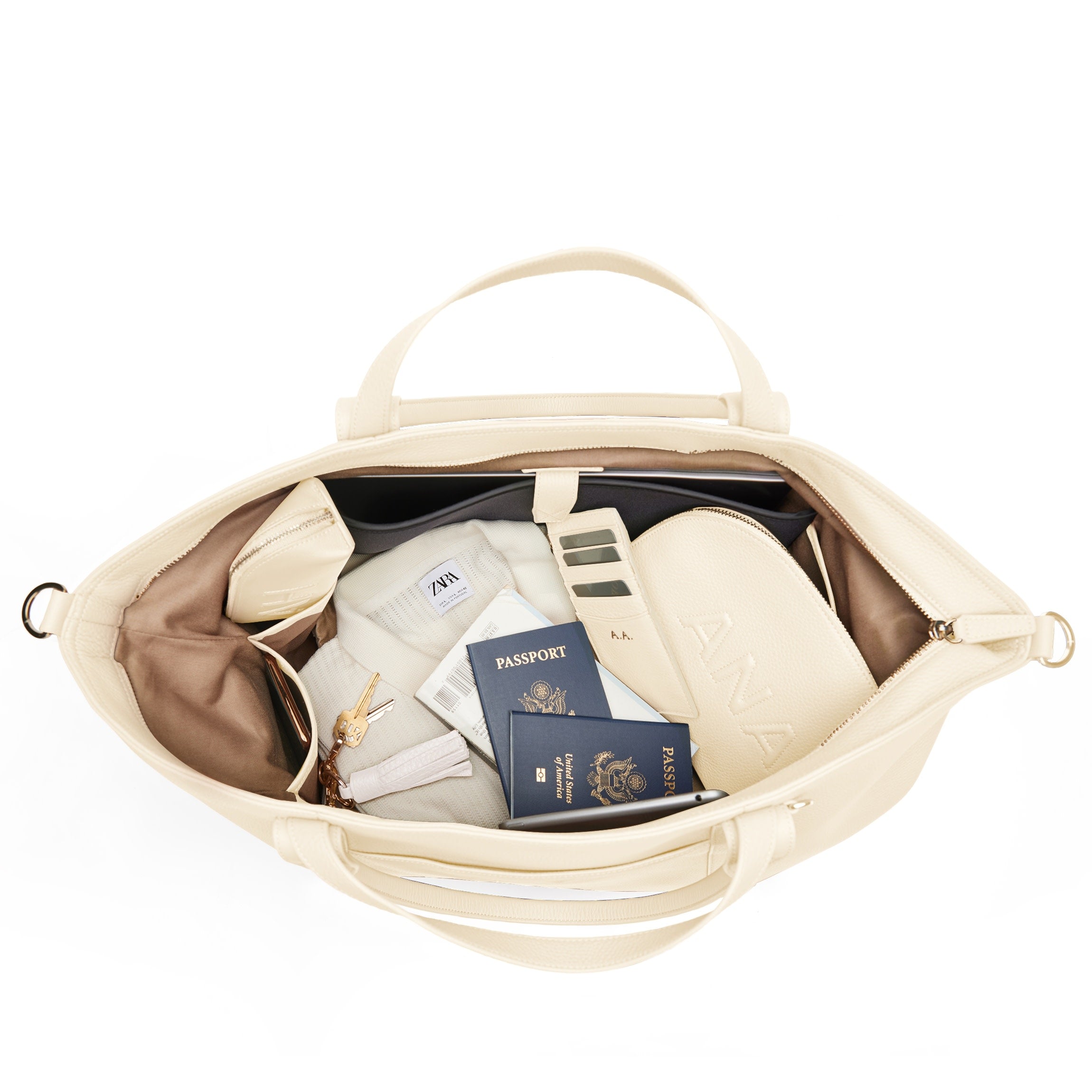 Transit Travel Tote | Full Grain Leather Sand – Leatherology