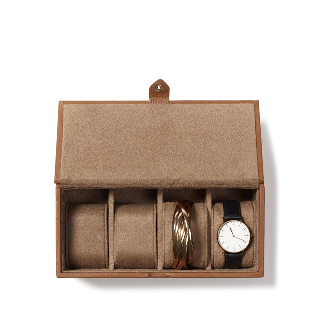 Watch & Bracelet Box Cognac