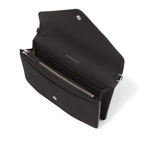 Little Willow メッセンジャーバッグ ブラック Small Willow Envelope | Full Grain Leather, Minimal Everyday Bag