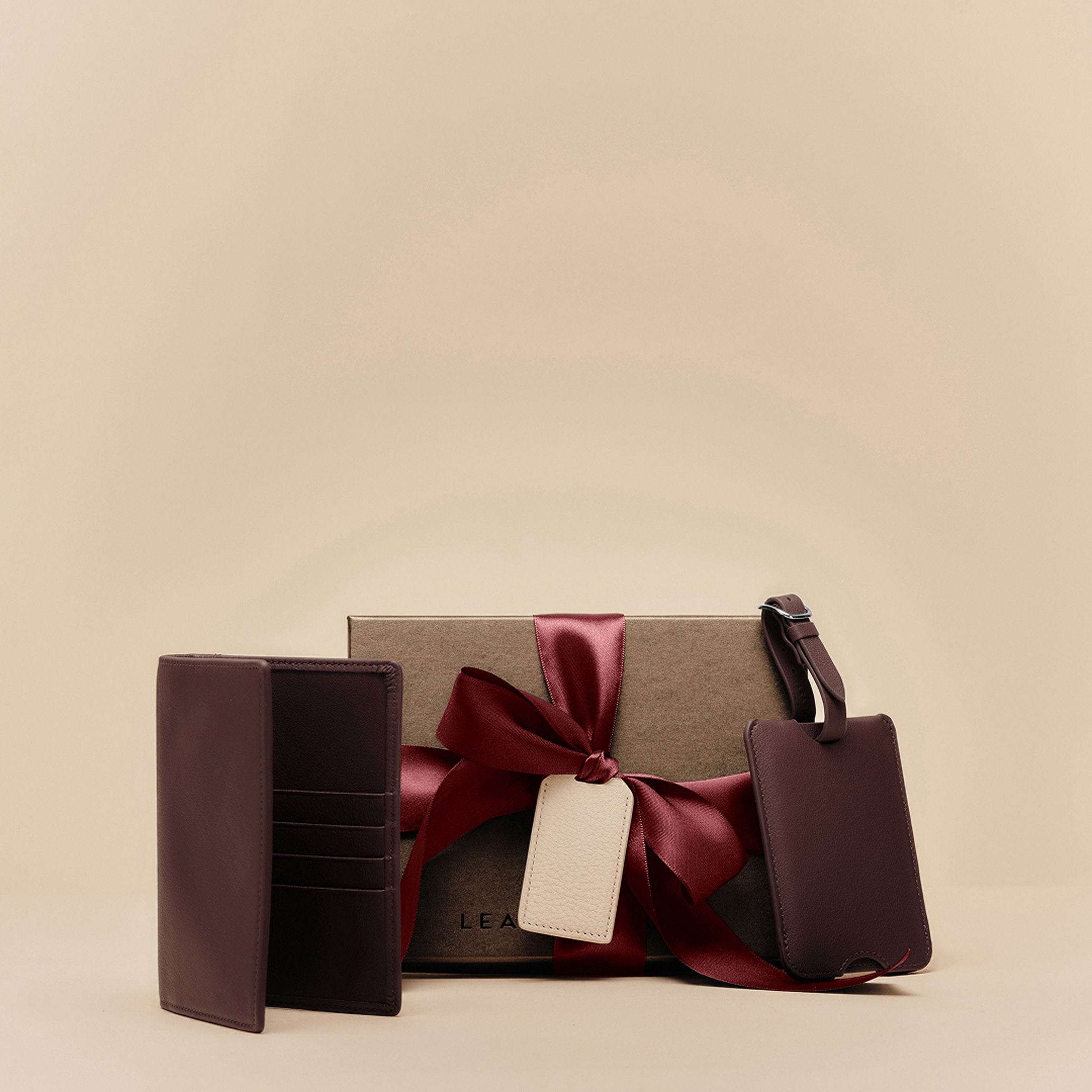 Deluxe Passport Cover + Luggage Tag Set | Full Grain Leather