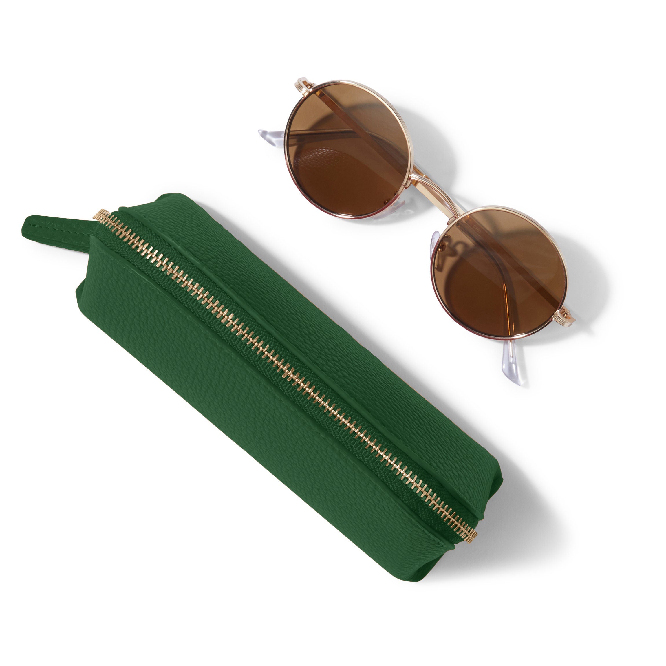 Zip Sunglass Case | Full grain leather, protective eyewear storage