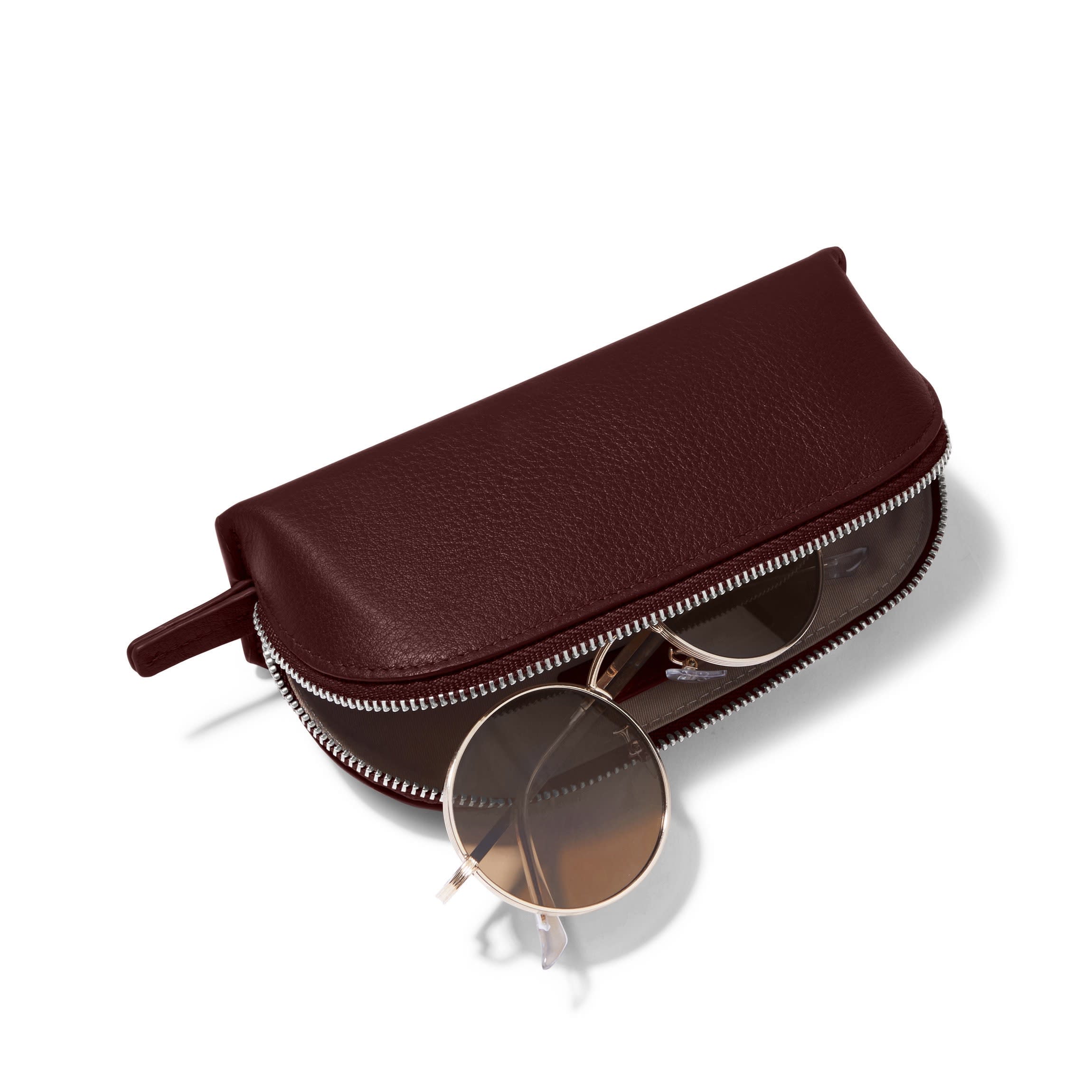 Zip Sunglass Case | Full grain leather, protective eyewear storage