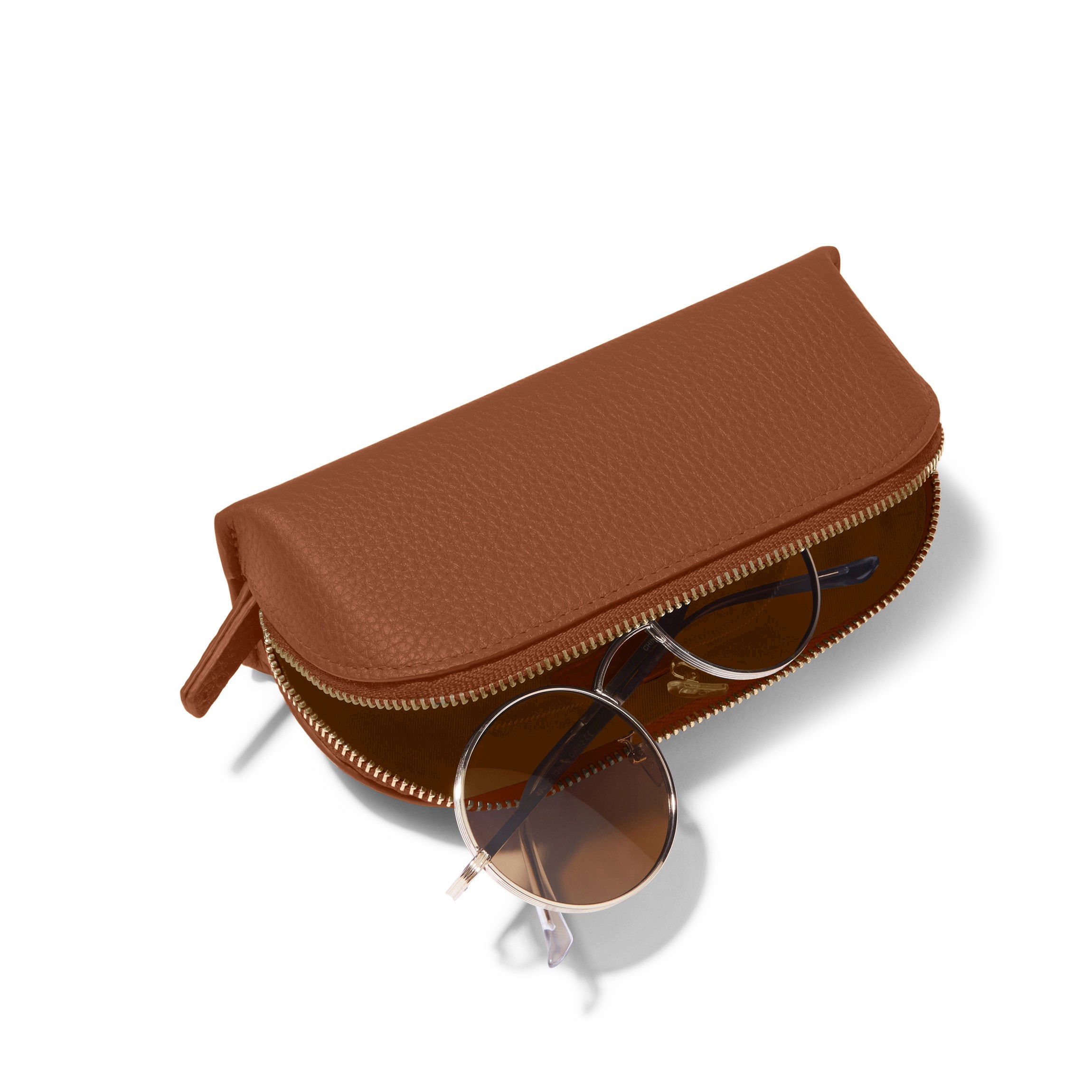 Zip Sunglass Case | Full grain leather, protective eyewear storage