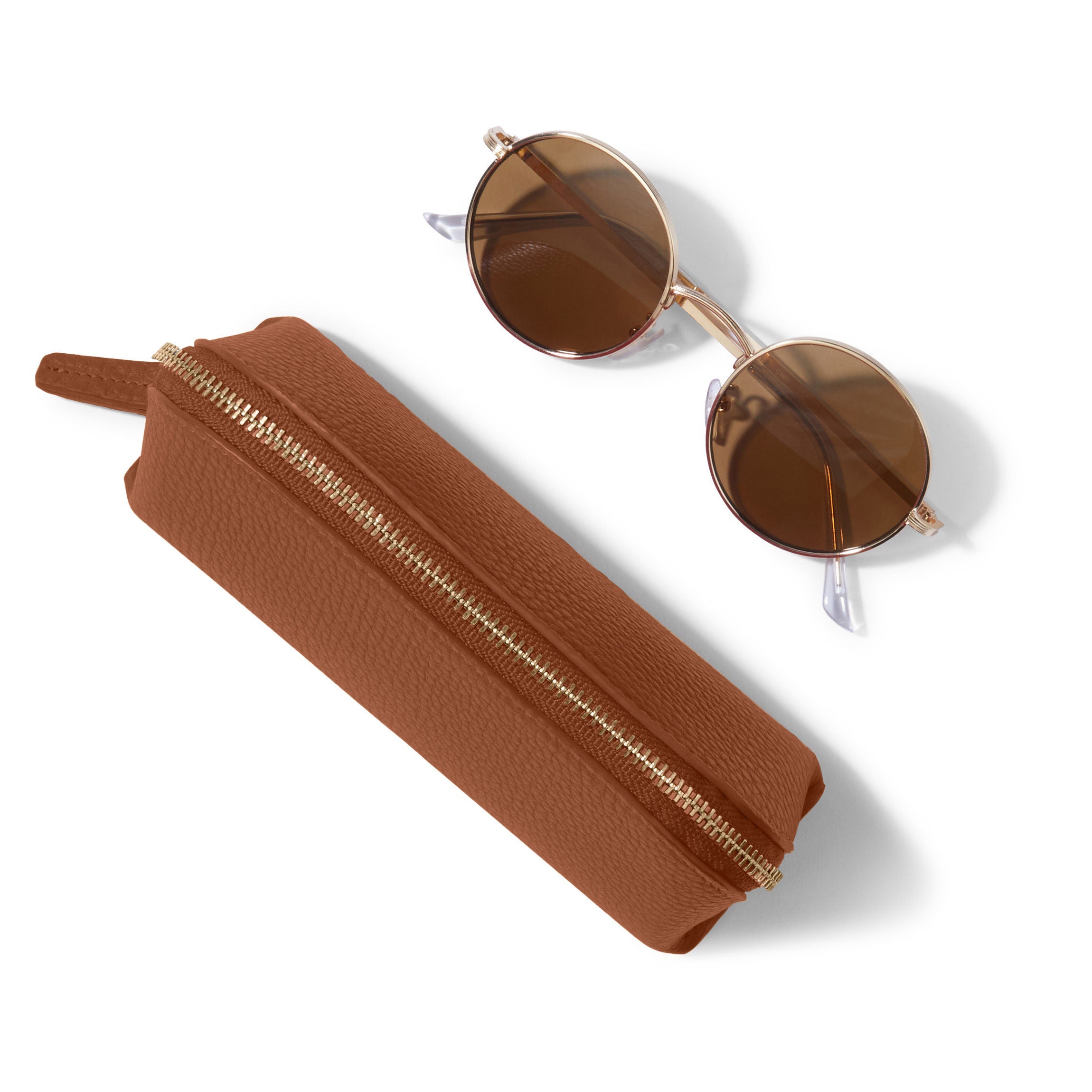 Zip Sunglass Case | Full grain leather, protective eyewear storage
