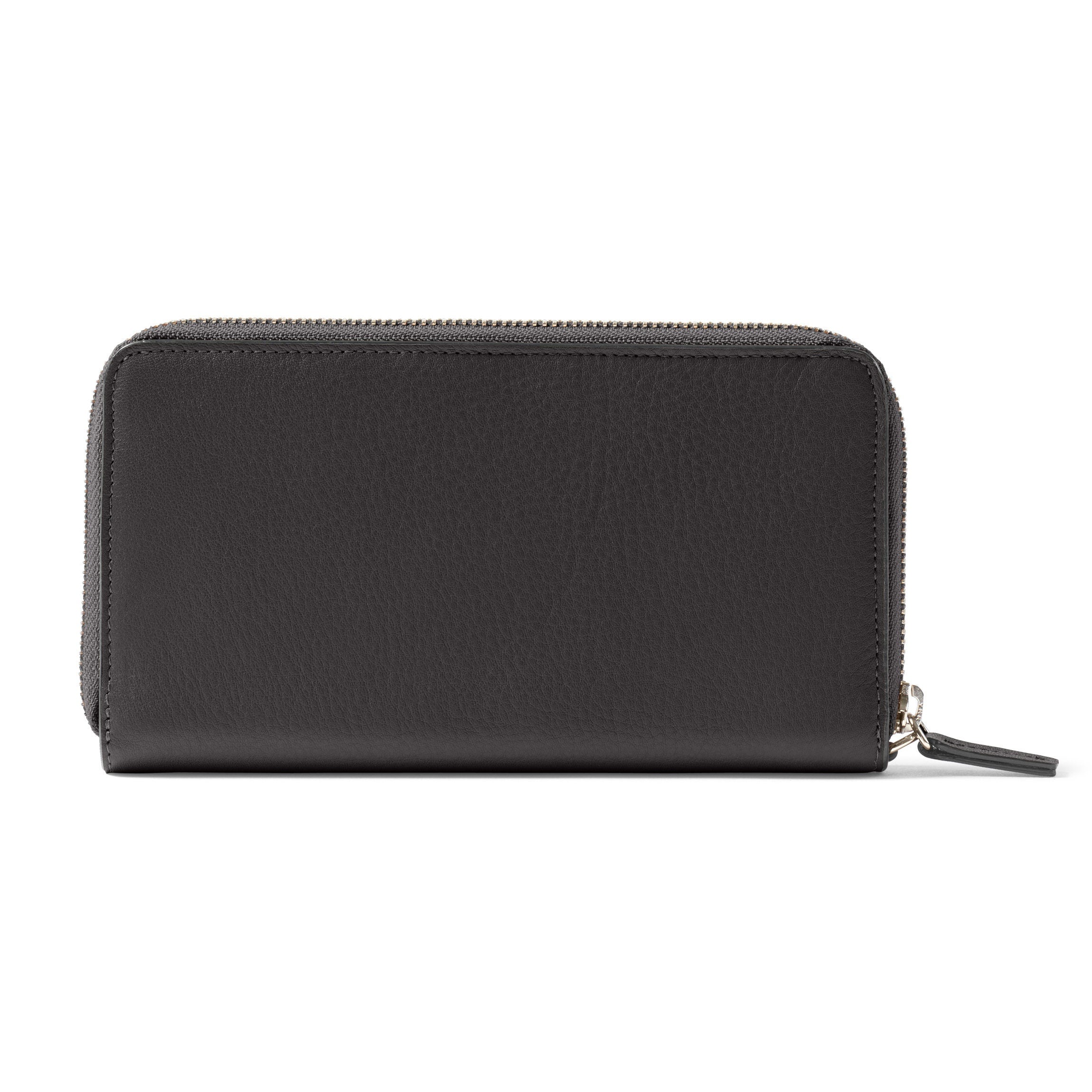 【Mischief】 Rhombus Zip Around Wallet Black Embossed Zipped Wallet Black