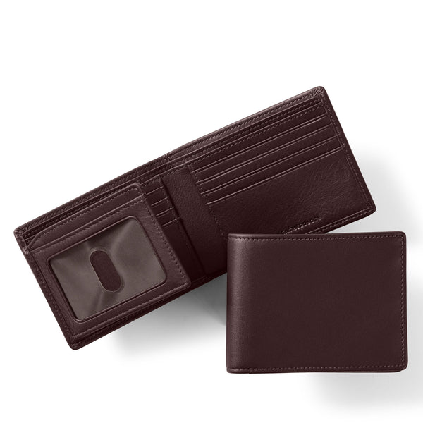 Bifold Wallet with Flap Brown