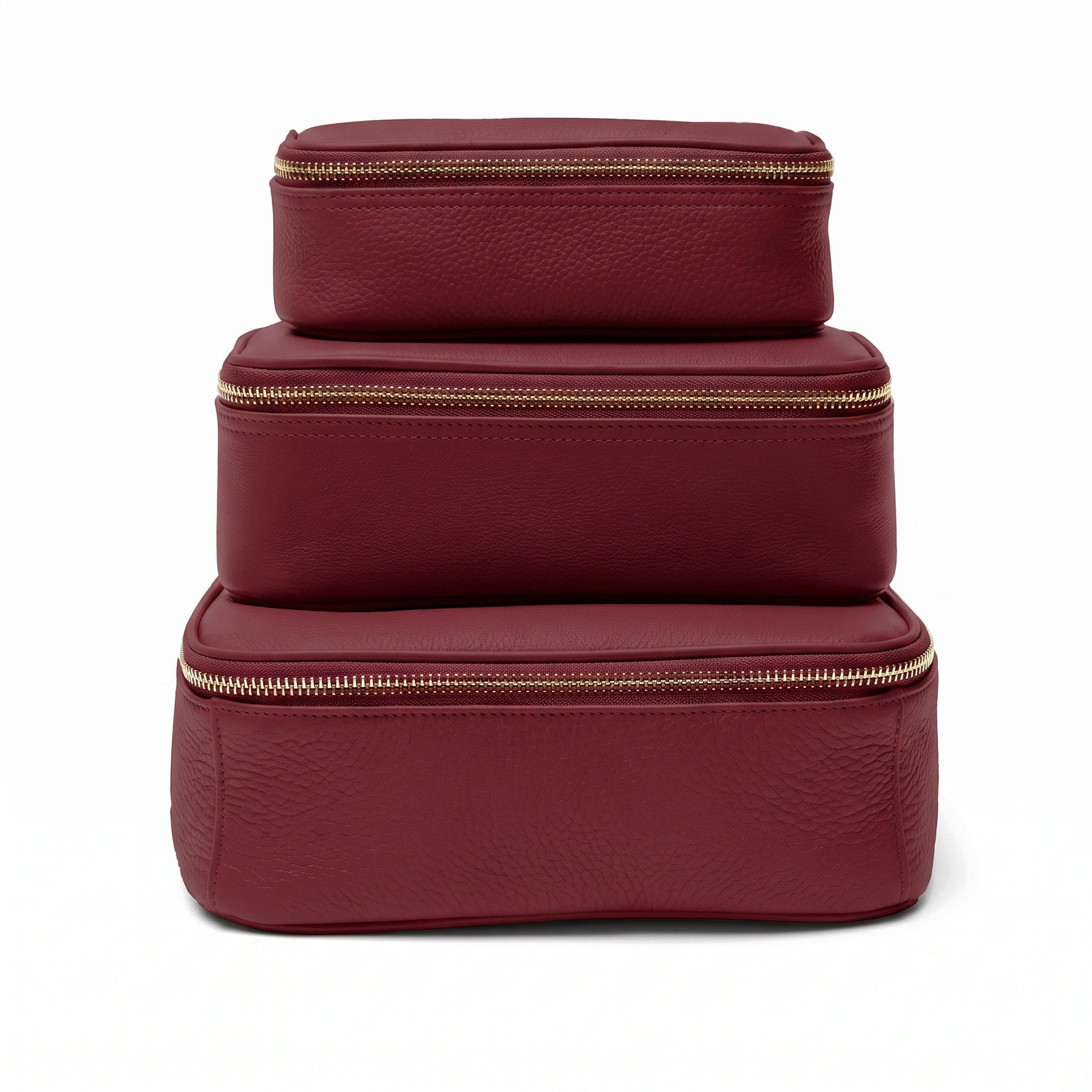Nested Travel Organizer Trio | Full Grain Leather, Versatile