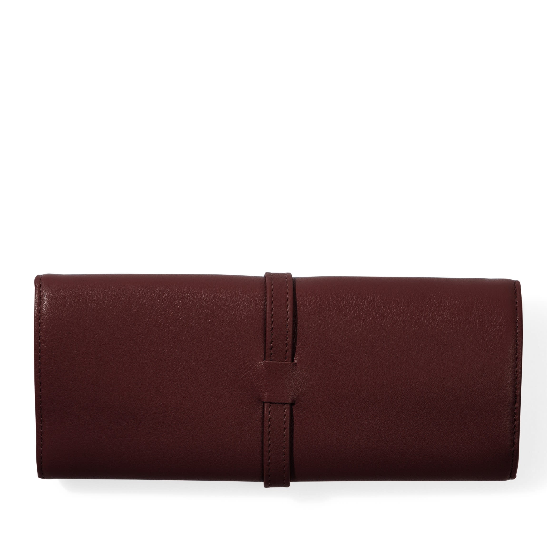 Floto Leather Jewelry Roll - Italian Full Grain Leather Jewelry Travel Case With Suede Lining