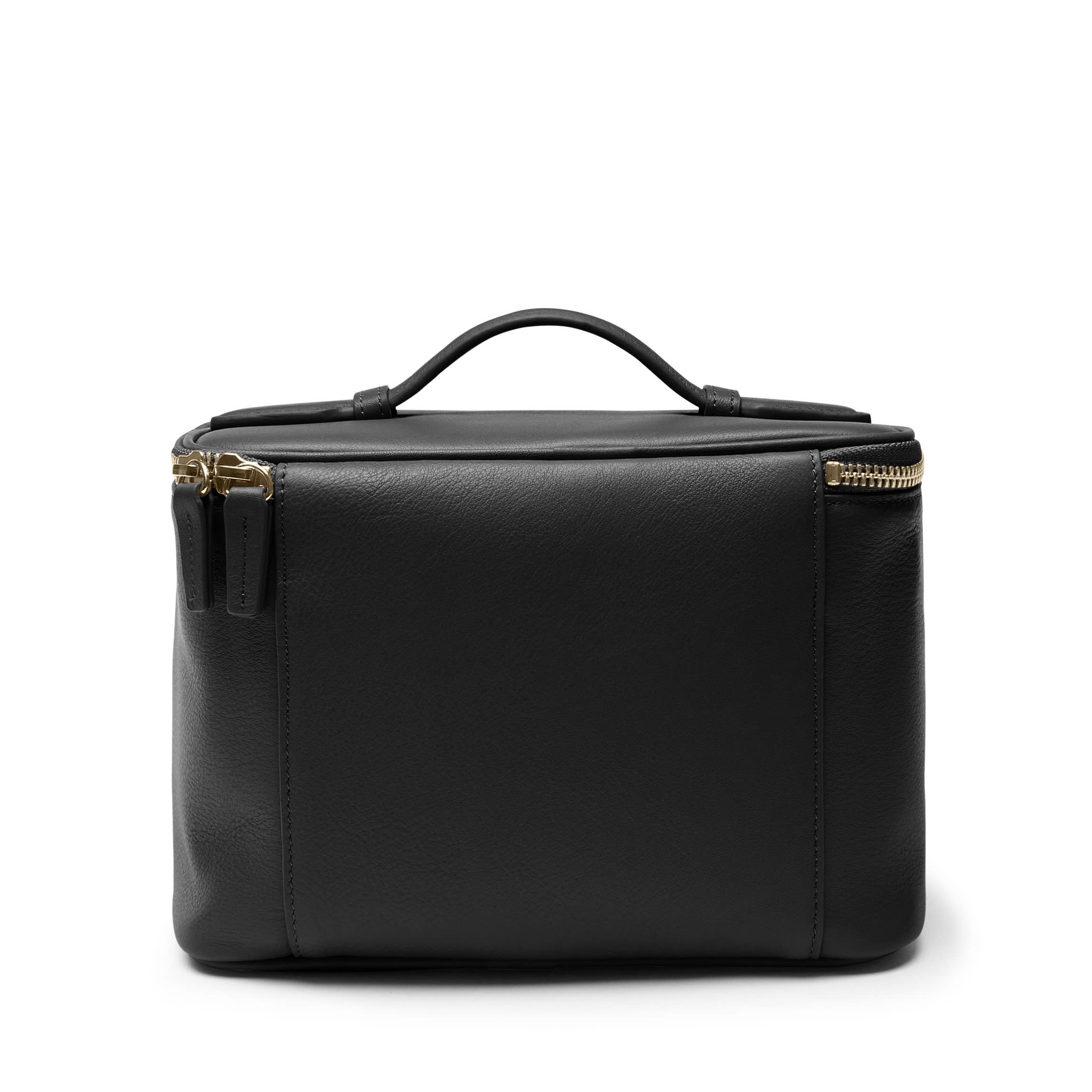 Small Train Case | Full grain leather, compact beauty organizer