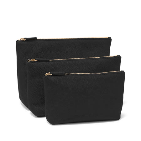 Standing Pouch Trio | Full grain leather, multipurpose storage