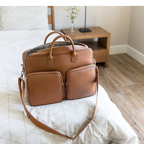 Warren Large Brief Bag | Full grain leather, spacious business