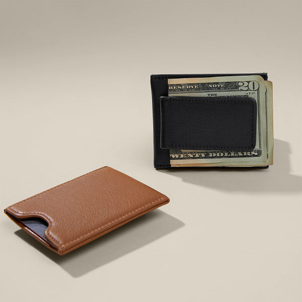 Money Clip Card Case | Full grain leather, streamlined finances