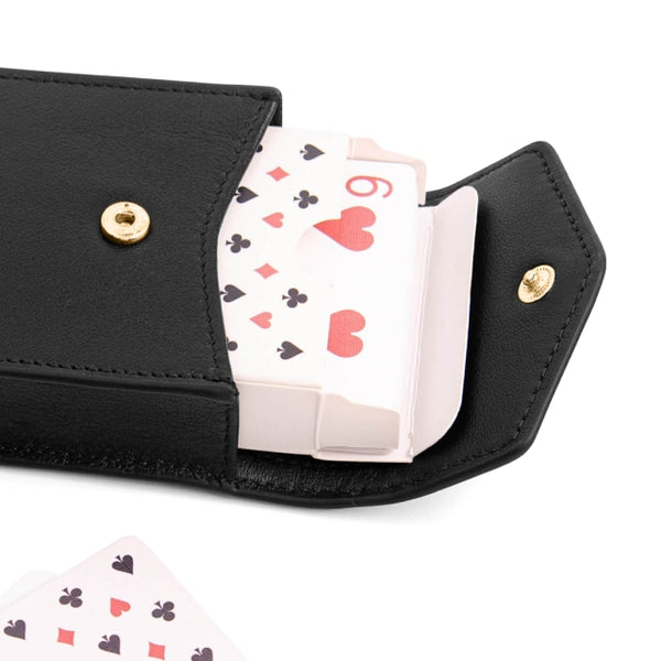 Portable Single Playing Card Case | Full grain leather, compact