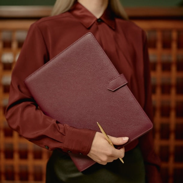 Letter Snap Bound Journal | Full grain leather, refined writing