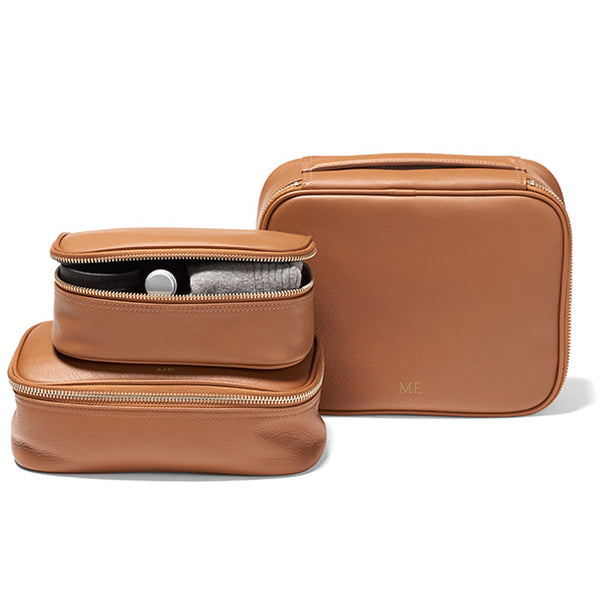 Nested Travel Organizer Trio | Full Grain Leather, Versatile